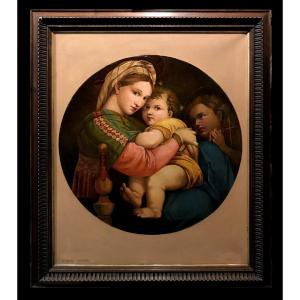 êcole Allemande (xix-xx) - Madonna Della Seggiola (d'après Raphaël)