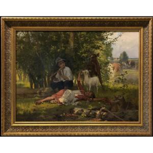 Pastoral Scene With Children - European School, 19th Century