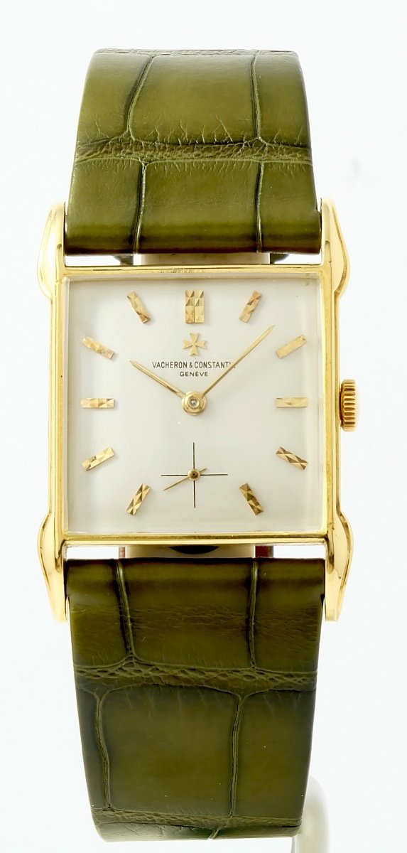 Vacheron Et Constantin Tank Floral Circa 1950 Reference 4449 Box & Papers-photo-4