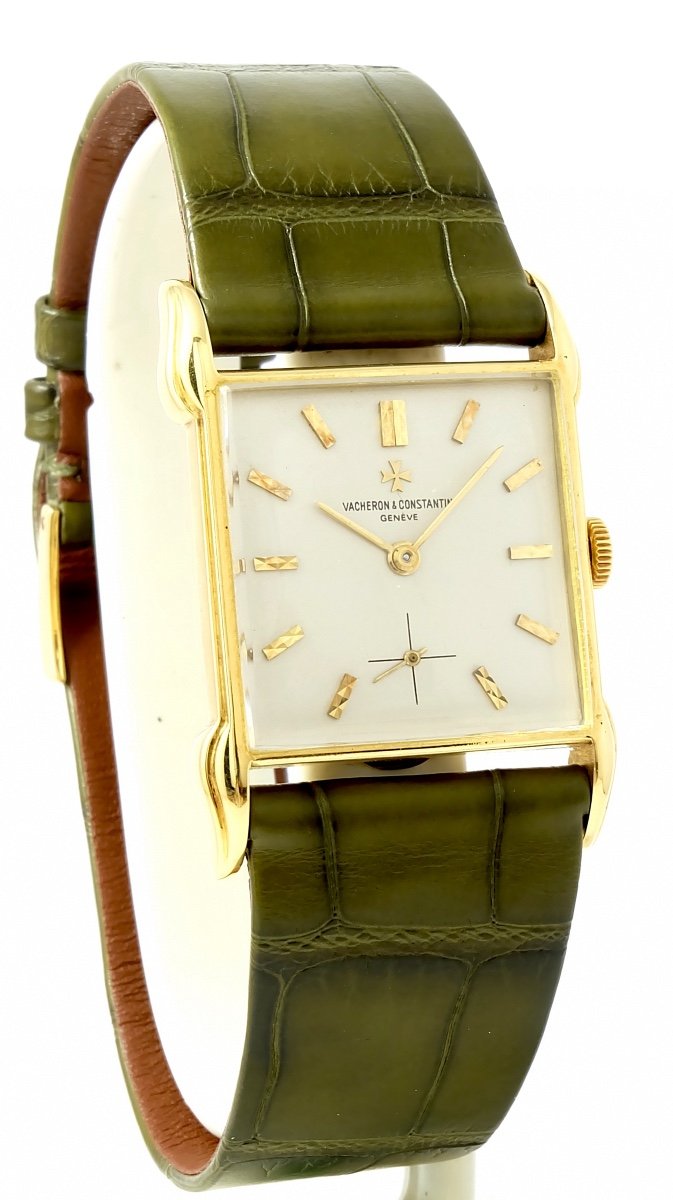 Vacheron Et Constantin Tank Floral Circa 1950 Reference 4449 Box & Papers-photo-2