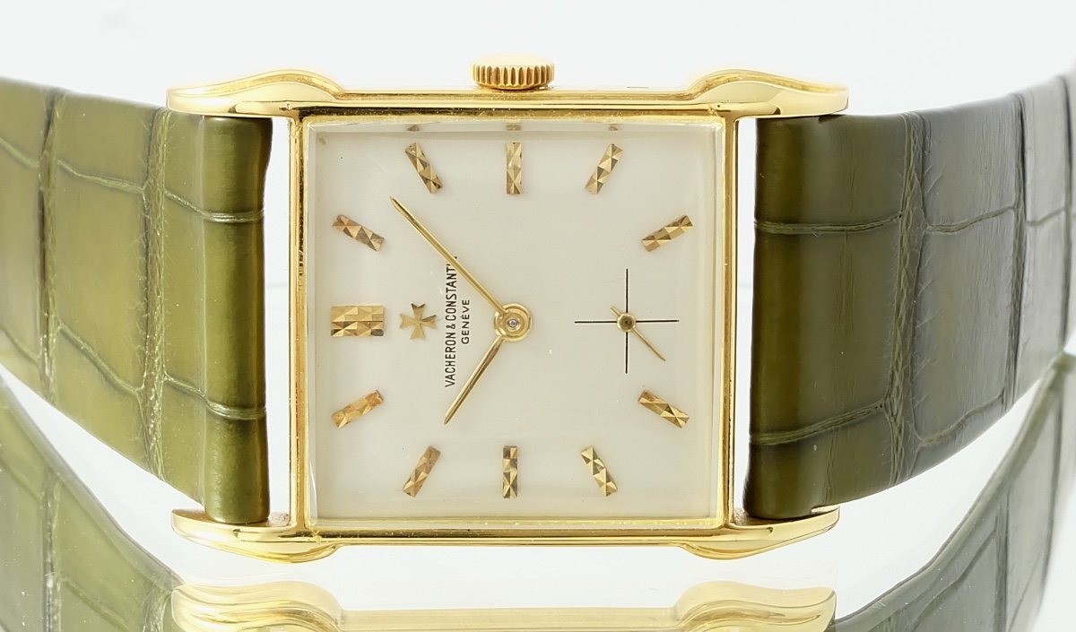 Vacheron Et Constantin Tank Floral Circa 1950 Reference 4449 Box & Papers