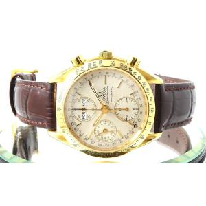 Omega Chronograph Speedmaster Reduced Day Date Yellow Gold 39 Mm