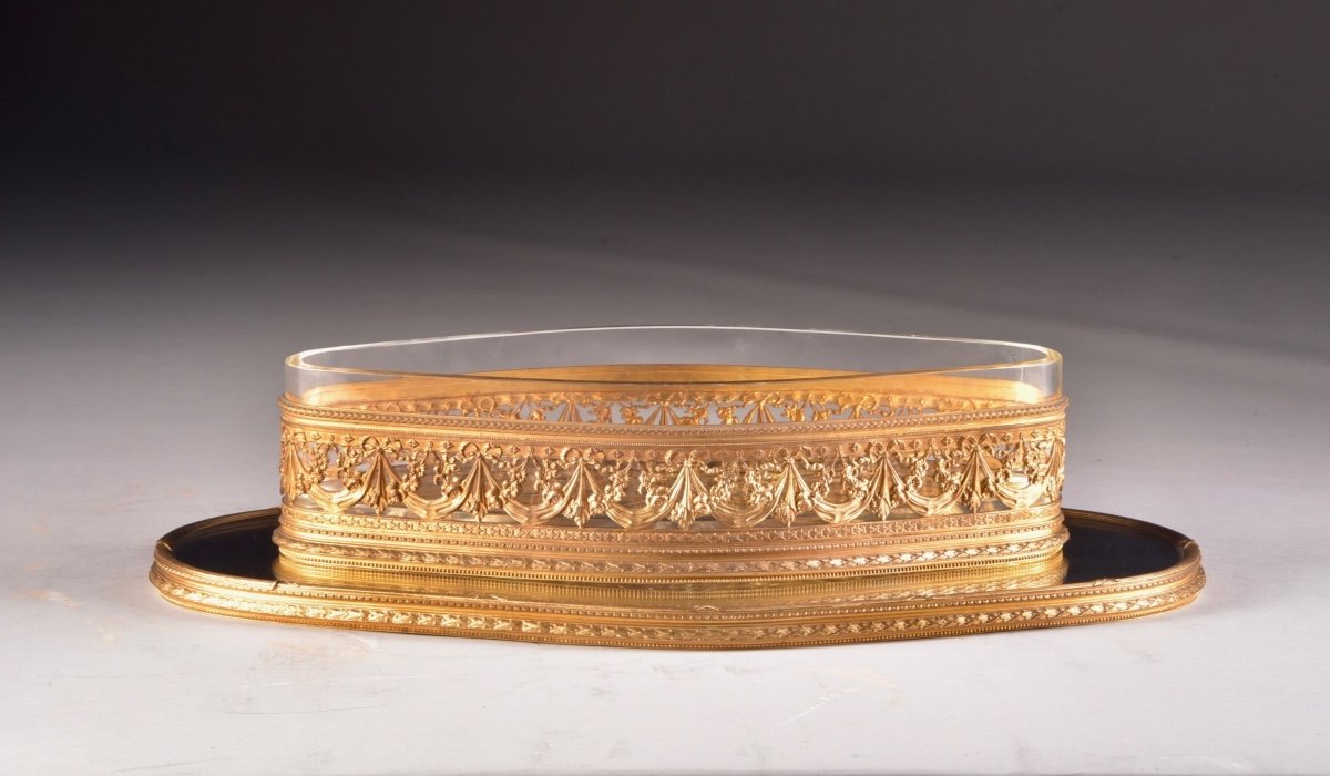 Jardinière antique, pièce maîtresse avec miroir assorti, France des années 1900