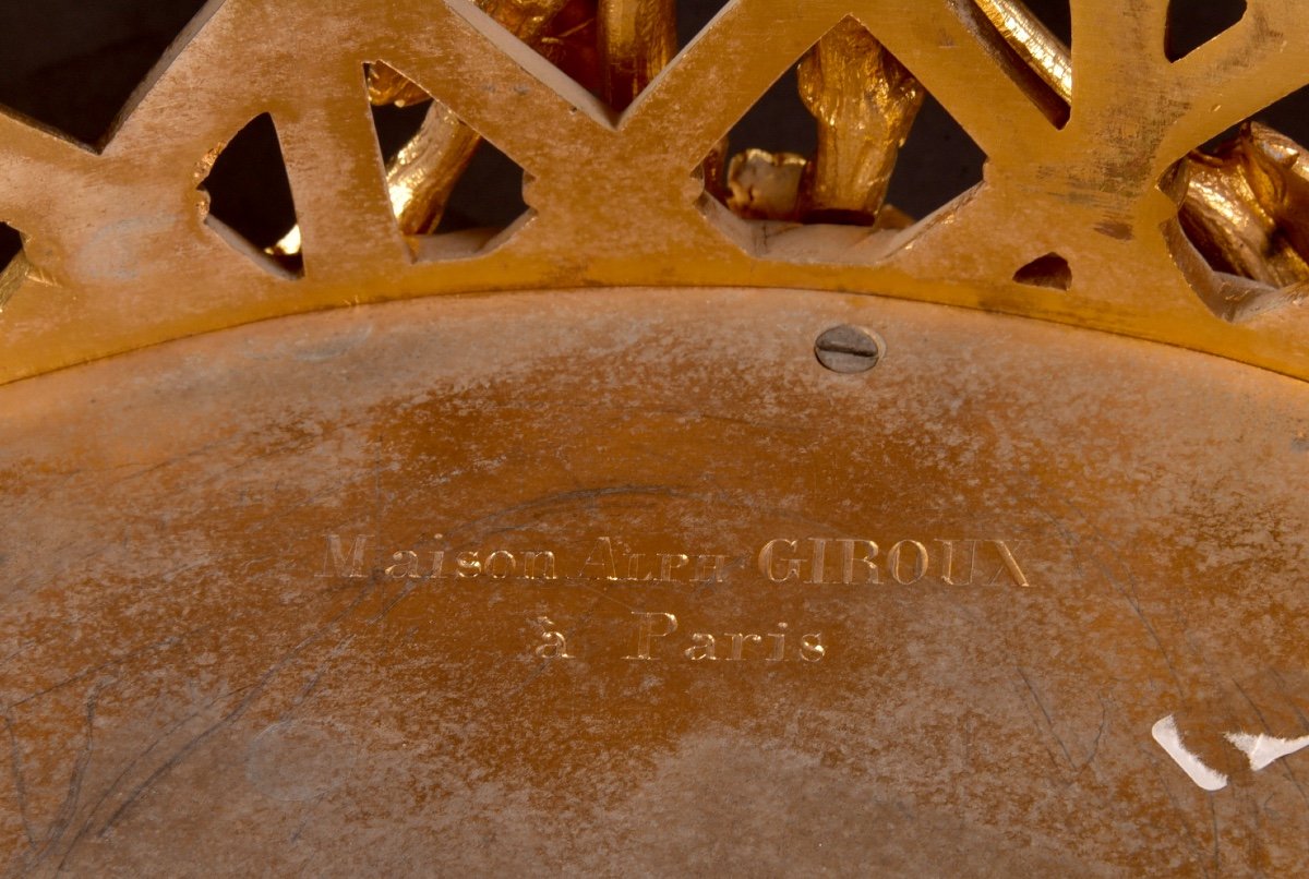 Une grande jardinière en bronze doré de la Maison Alphonse Giroux A Paris, Ca. 1860-photo-4