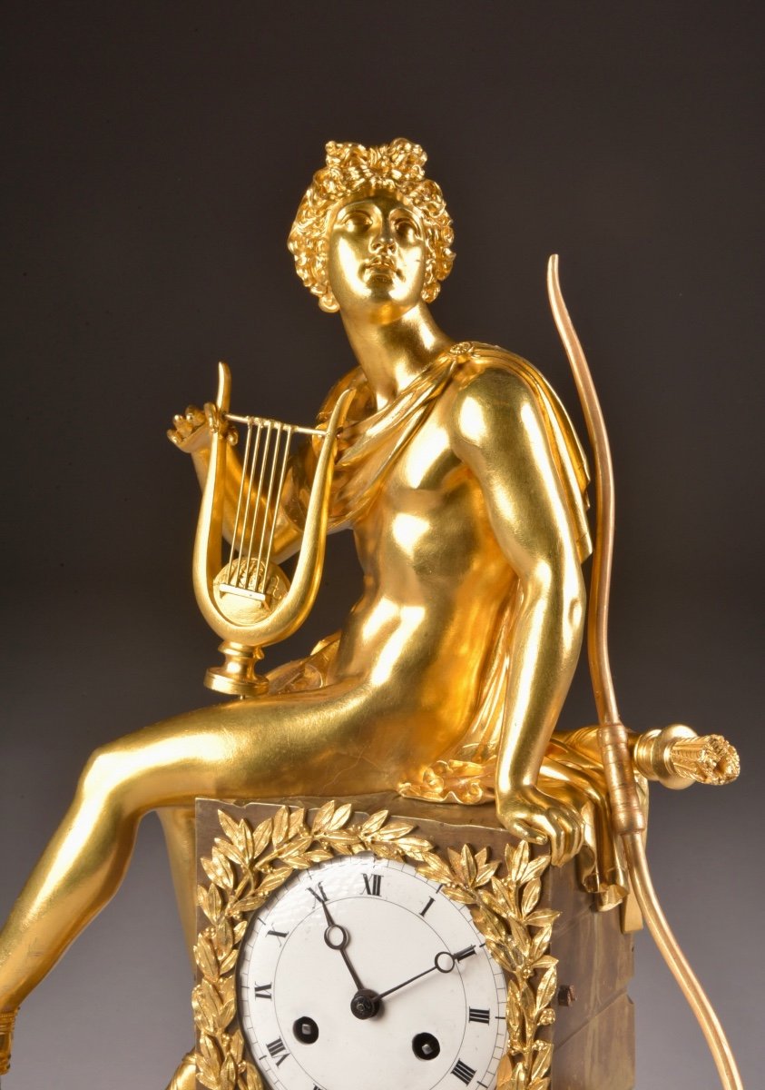 Large French Empire Clock To Apollo-photo-3