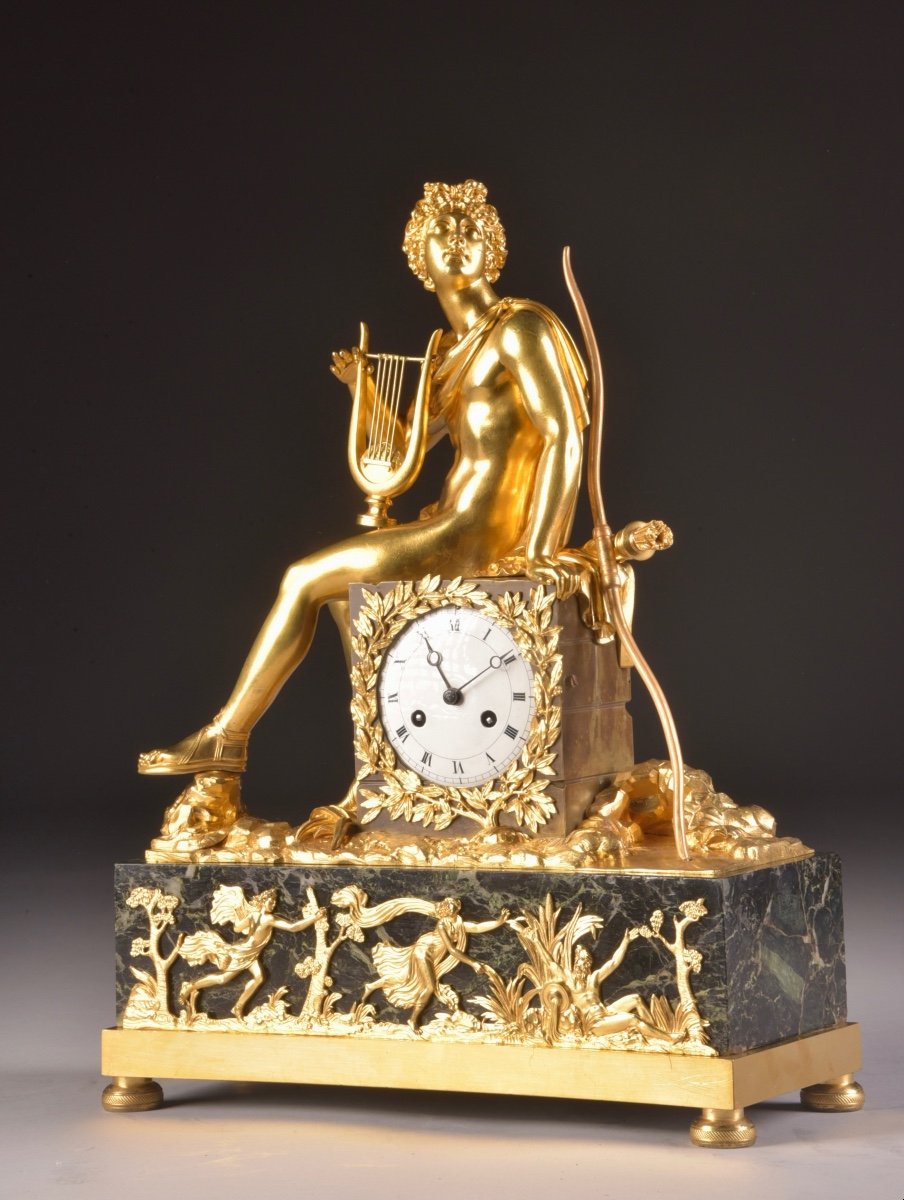 Large French Empire Clock To Apollo-photo-4