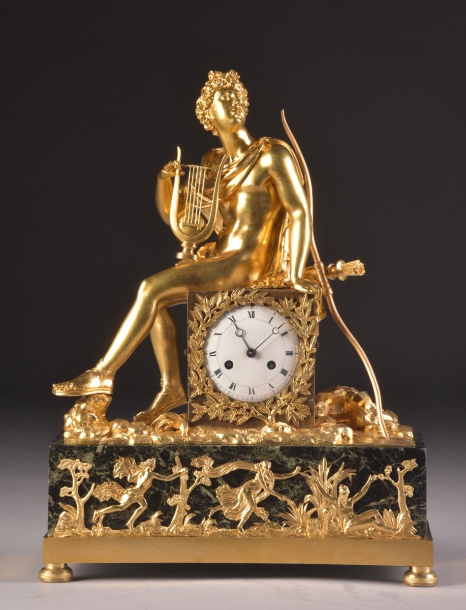 Large French Empire Clock To Apollo