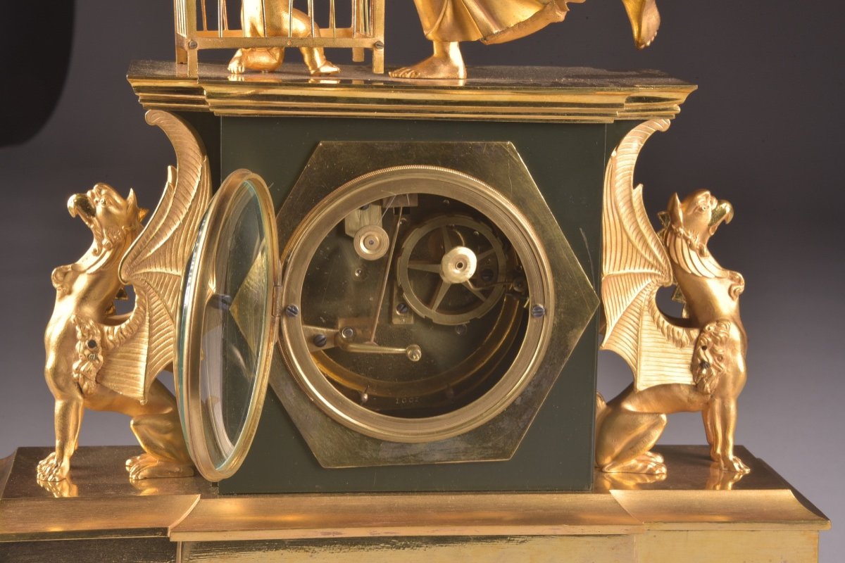 A Large Rare French Empire Clock With Venus And Cupid-photo-1