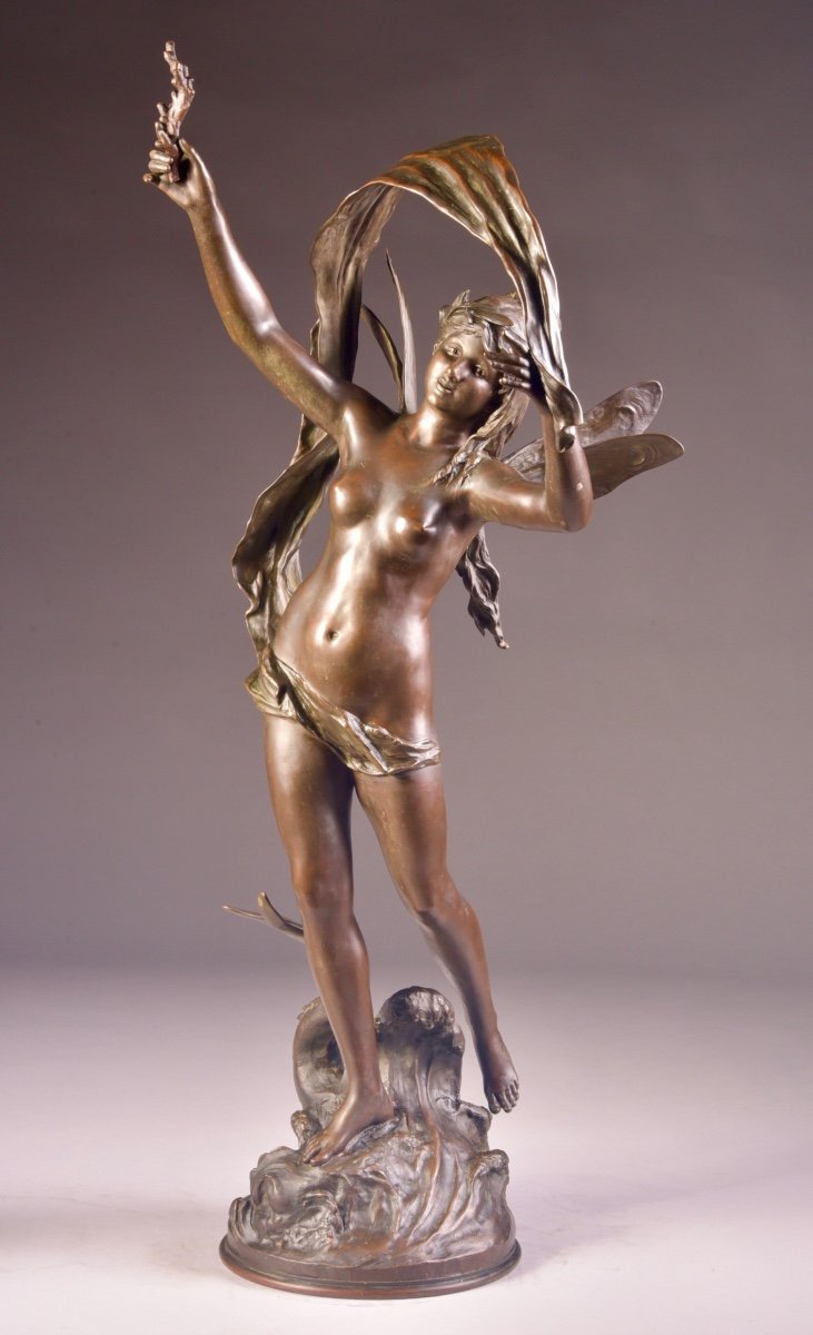 Auguste Moreau (1834-1917), Une Grande Sculpture En Bronze Extraordinaire De Vénus