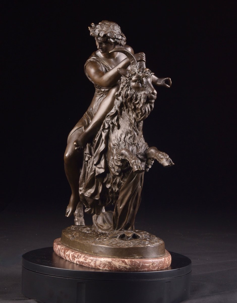 Claude Michel (clodion) (french 1738-1814) Bacchante Riding A Goat