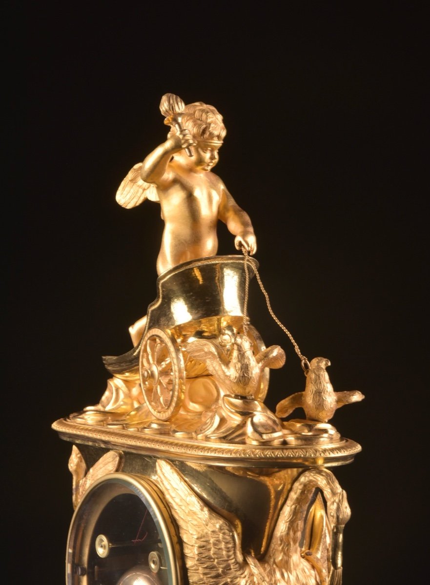 Exclusive Empire Vase Mantel Clock With Chariot -photo-7