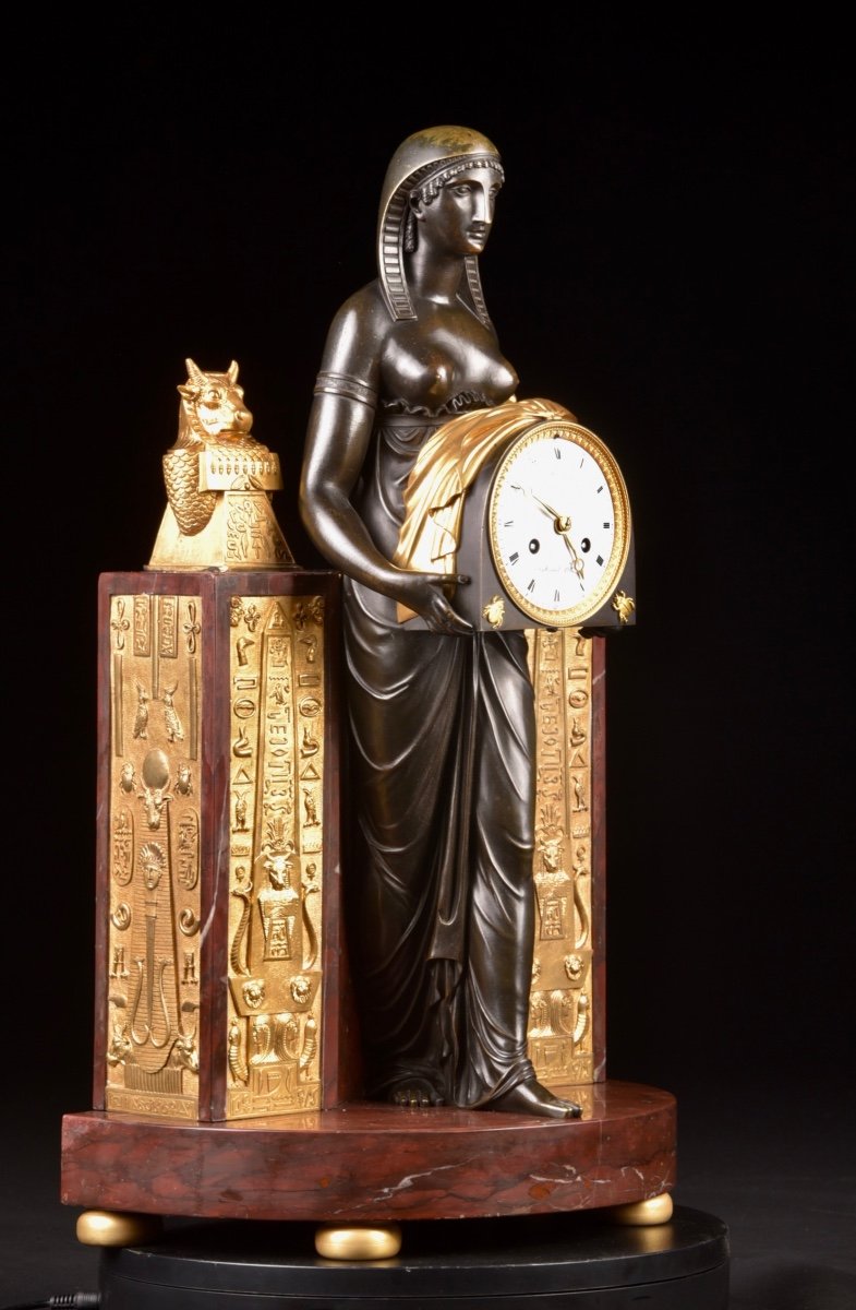 A Return From Egypt Clock, France Empire Mantel Clock, By Ravrio-photo-2