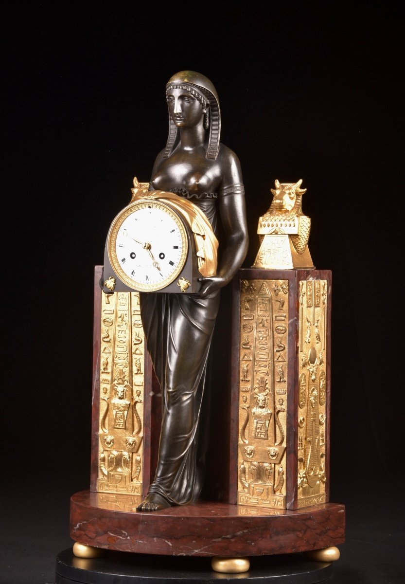 A Return From Egypt Clock, France Empire Mantel Clock, By Ravrio-photo-3