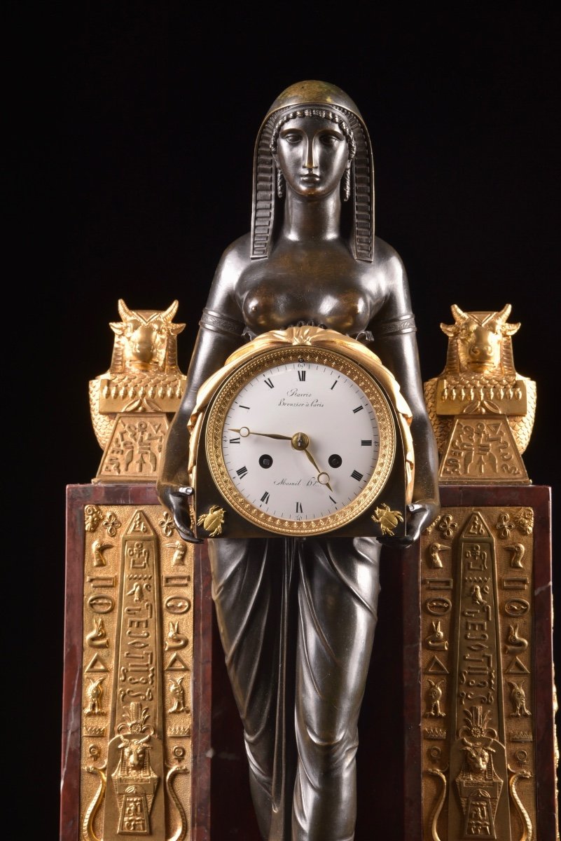 A Return From Egypt Clock, France Empire Mantel Clock, By Ravrio-photo-4