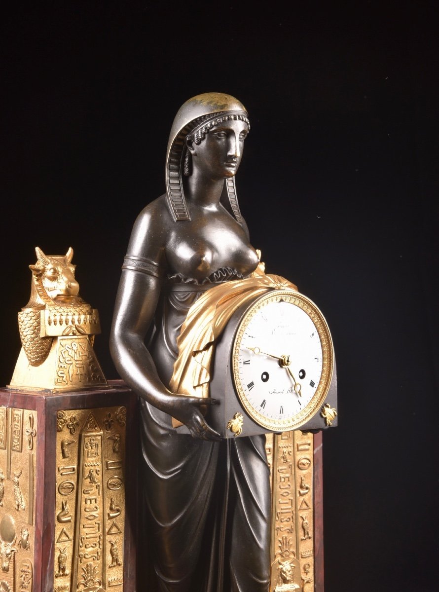 A Return From Egypt Clock, France Empire Mantel Clock, By Ravrio-photo-1