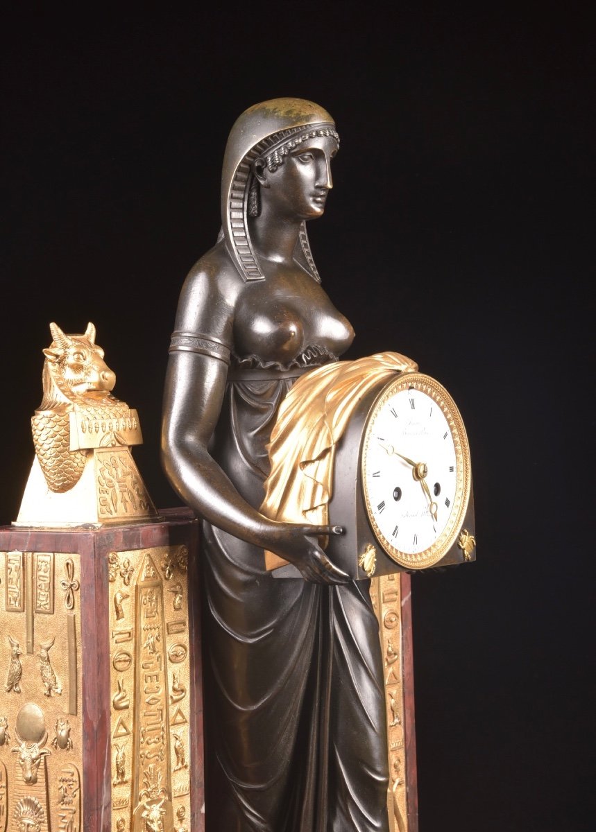 A Return From Egypt Clock, France Empire Mantel Clock, By Ravrio-photo-4