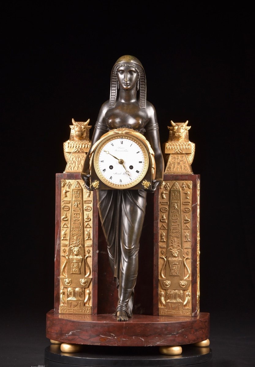 A Return From Egypt Clock, France Empire Mantel Clock, By Ravrio-photo-8