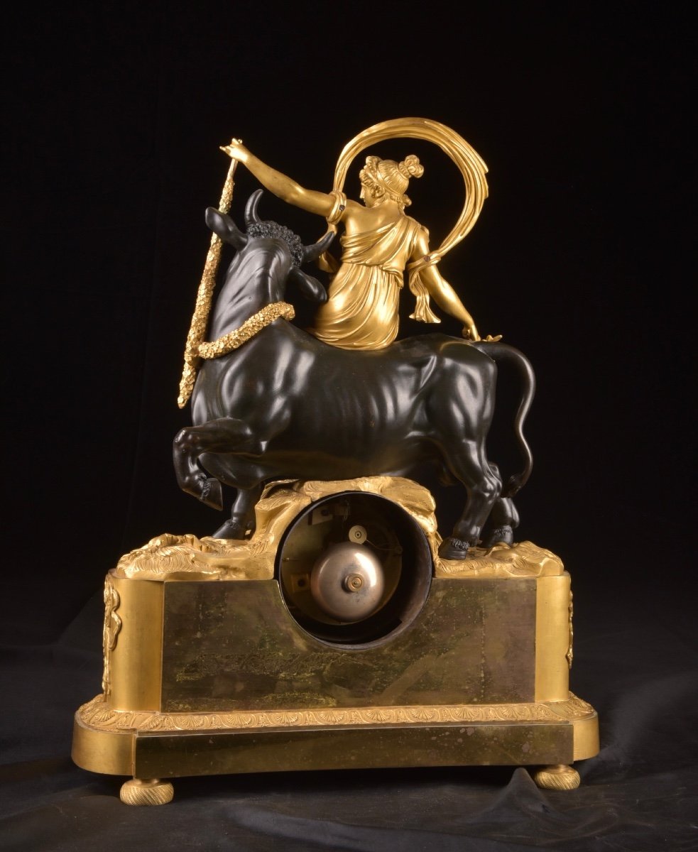 The Abduction Of Europa, Bronze Clock From The Early 19th Century-photo-1