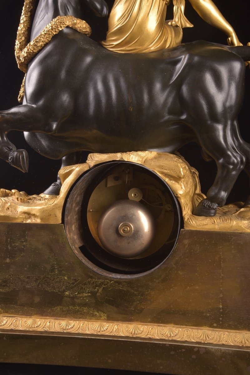 The Abduction Of Europa, Bronze Clock From The Early 19th Century-photo-2