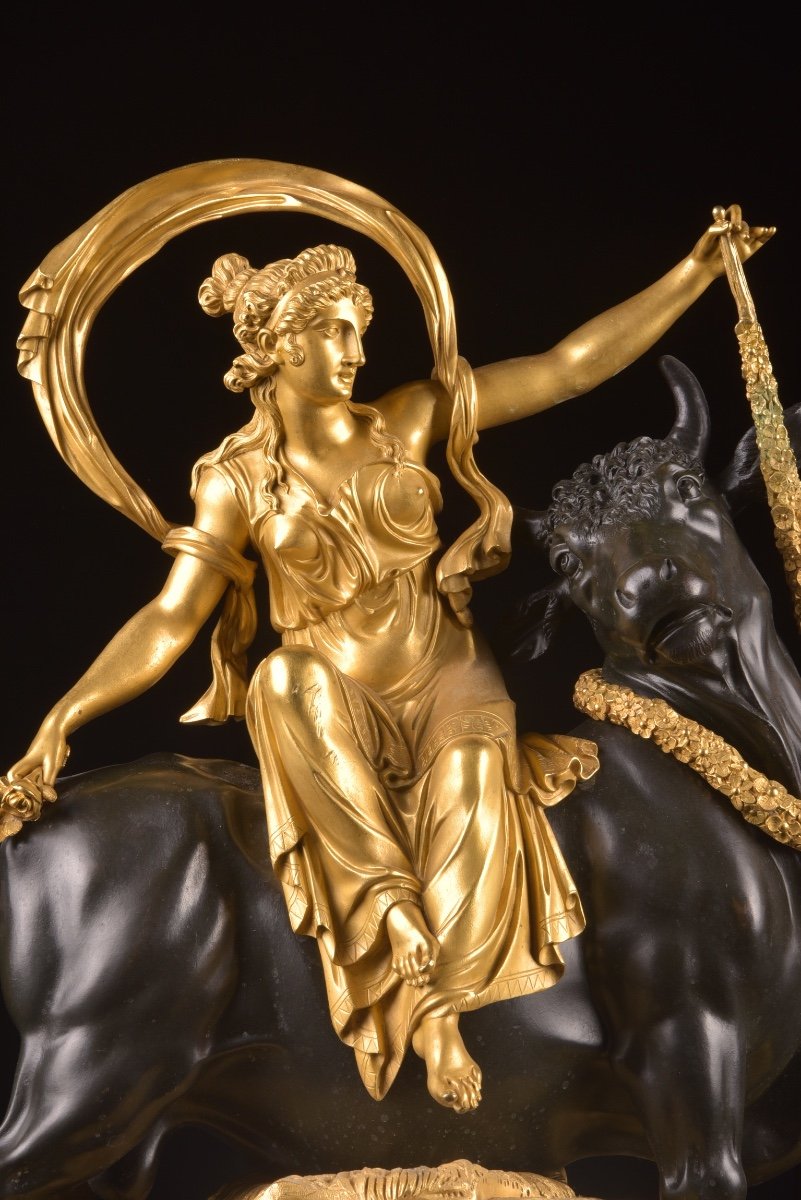 The Abduction Of Europa, Bronze Clock From The Early 19th Century-photo-8