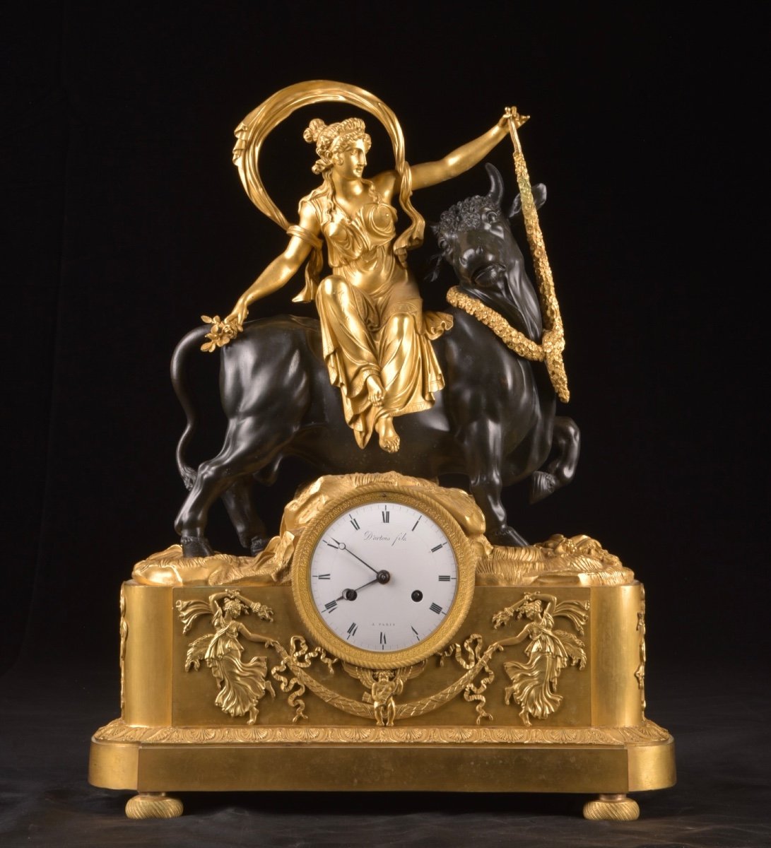 The Abduction Of Europa, Bronze Clock From The Early 19th Century