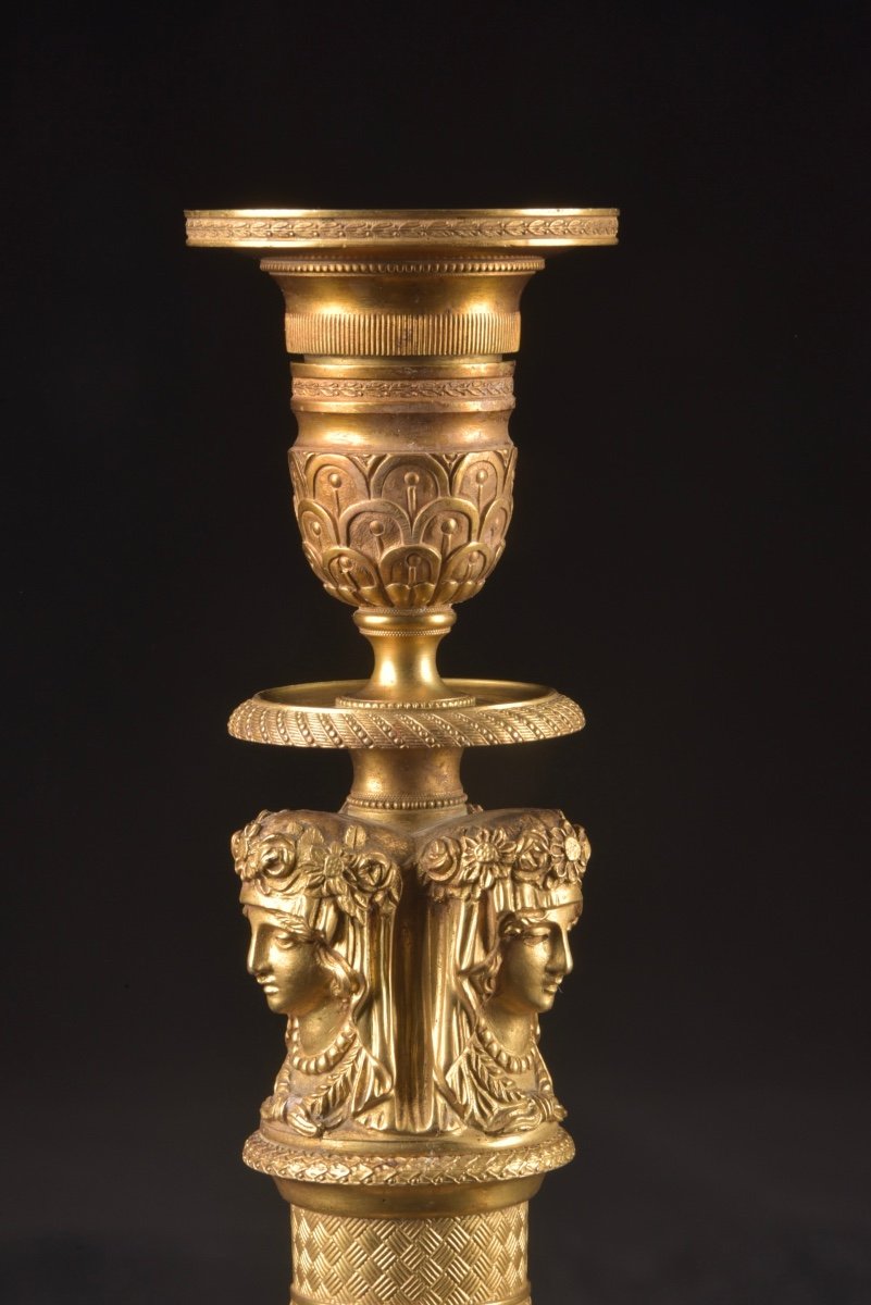 Pair Of Empire Candlesticks – Dated 1816-photo-4