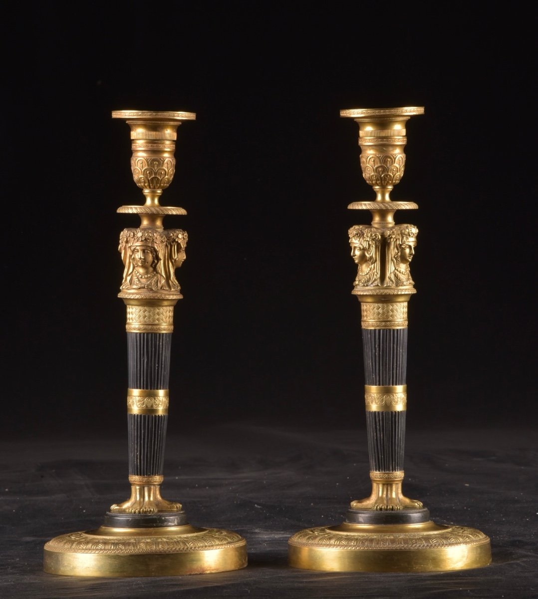 Pair Of Empire Candlesticks – Dated 1816-photo-6