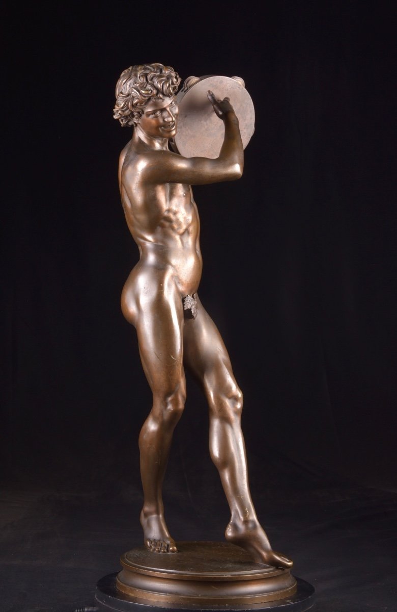 Danseur, Sculpture en bronze du XIXe siècle par Jean-Jules Sanson (1823-1902) -photo-2