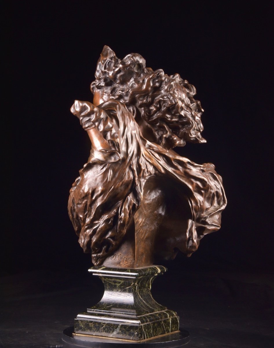 A Large Bronze Bust Of Jean-baptiste Carpeaux (1827-1875) - Bronze - The Genius Of Dance-photo-8