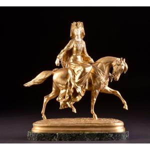 Lady On Horseback, By Joseph Victor Chemin (1825-1901)