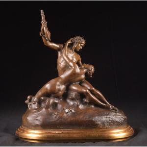 Le poète et la sirène (« Apollon et Athéna »), d'Emmanuel Hannaux (Français, 1855-1934)