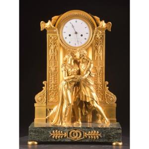 A Large Clock, "le Raccommodement", France Empire, Model By Claude Galle, 1800-1810