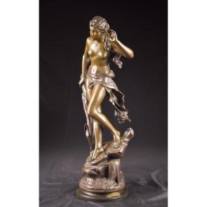 Une grande sculpture en bronze, « L'Echo » d'Edouard Drouot, 1859-1945), Paris vers 1890