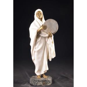 The Marble Figure Of An Arab Woman By Louis Hottot (french, 1829-1905)