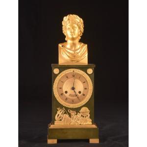 An  Empire. Figural Clock By  Picnot Pére,  1805-10