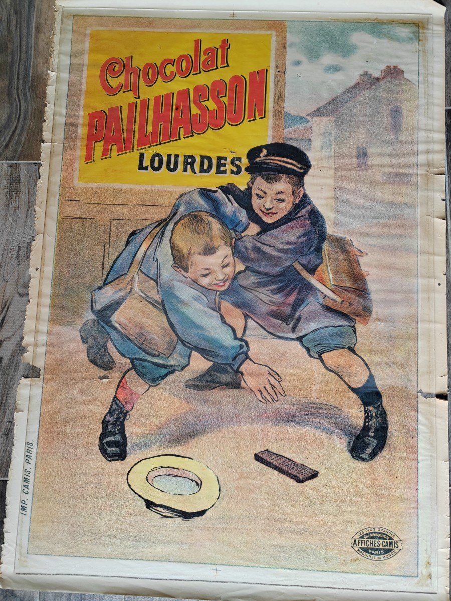 Affiche Chocolat Pailhasson Lourdes 115x80-photo-2