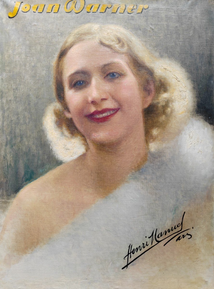 Art Deco Portrait Of Joan Wagner By Henri Manuel (1874-1947)-photo-2