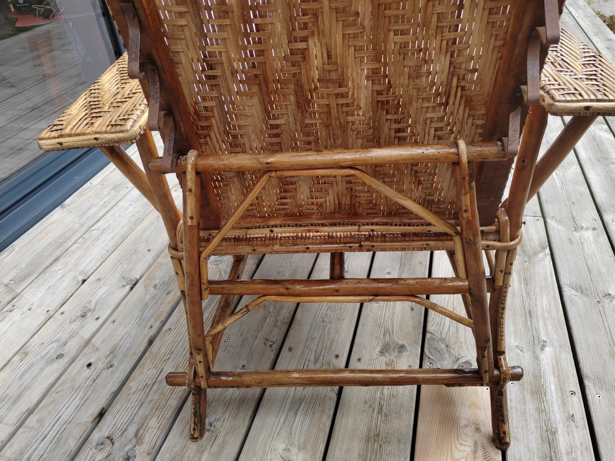 Rattan And Bamboo Deckchair -photo-3