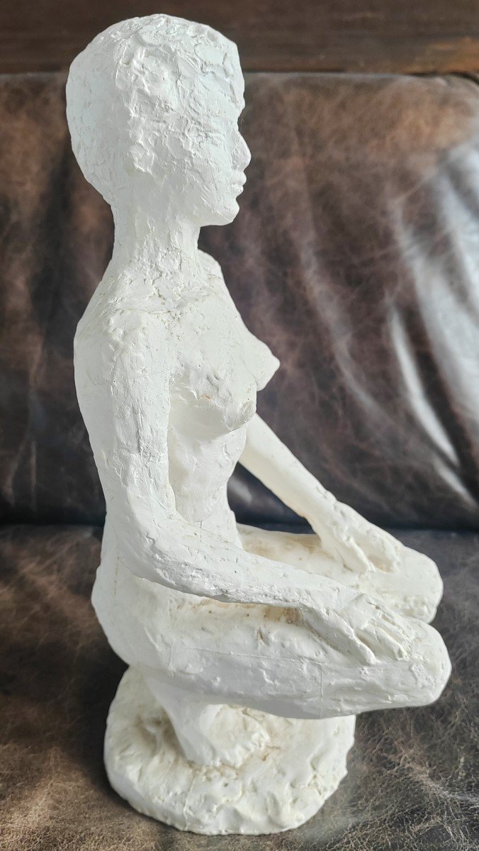 Hubert Yencesse Sculpture Studio Plaster Nude Woman-photo-2