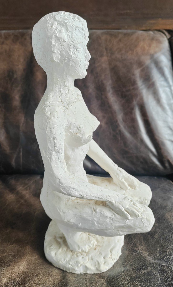 Hubert Yencesse Sculpture Studio Plaster Nude Woman-photo-4