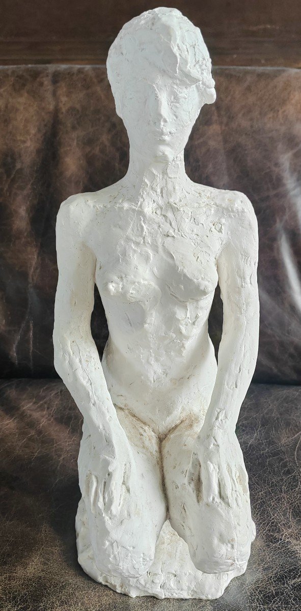 Hubert Yencesse Sculpture Studio Plaster Nude Woman