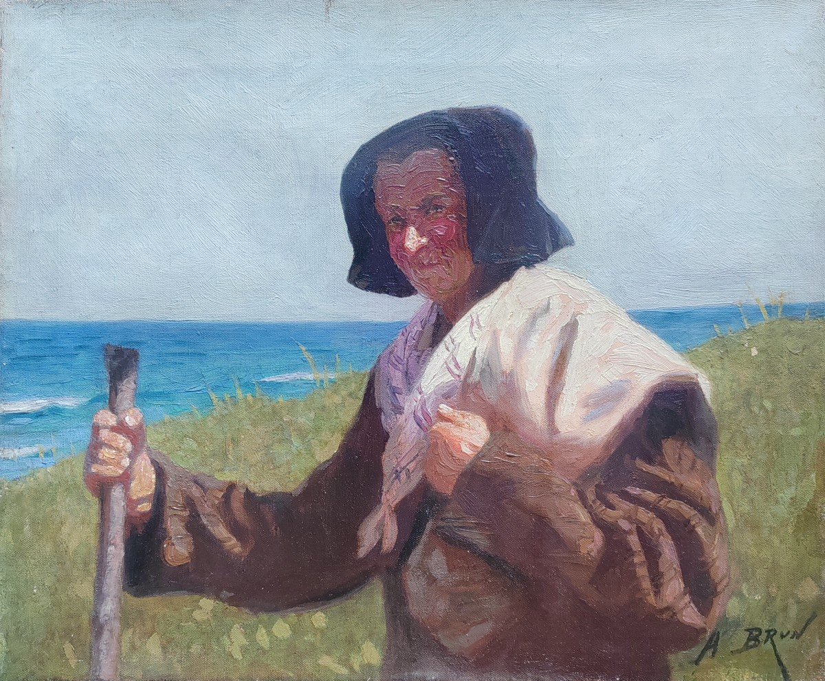 Alexandre Brun Portrait Breton At The Beach 