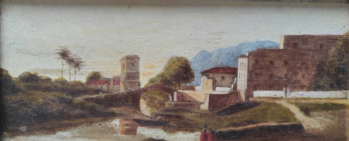 Italian Landscape, French School, 19th Century -photo-2