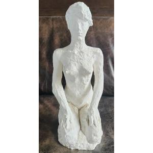 Hubert Yencesse (1900-1987) Sculpture Plâtre d'Atelier Femme Nue