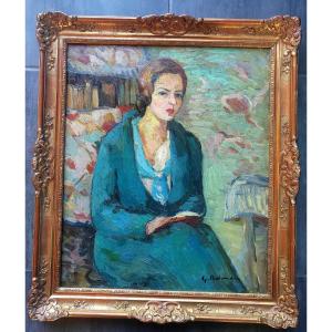 Gaston Balande Portrait de Denise Roux 1920 nabis fauvisme