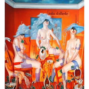 Ernout Jean-claude (1939-2016) Surrealism Magritte Dali Symbolism