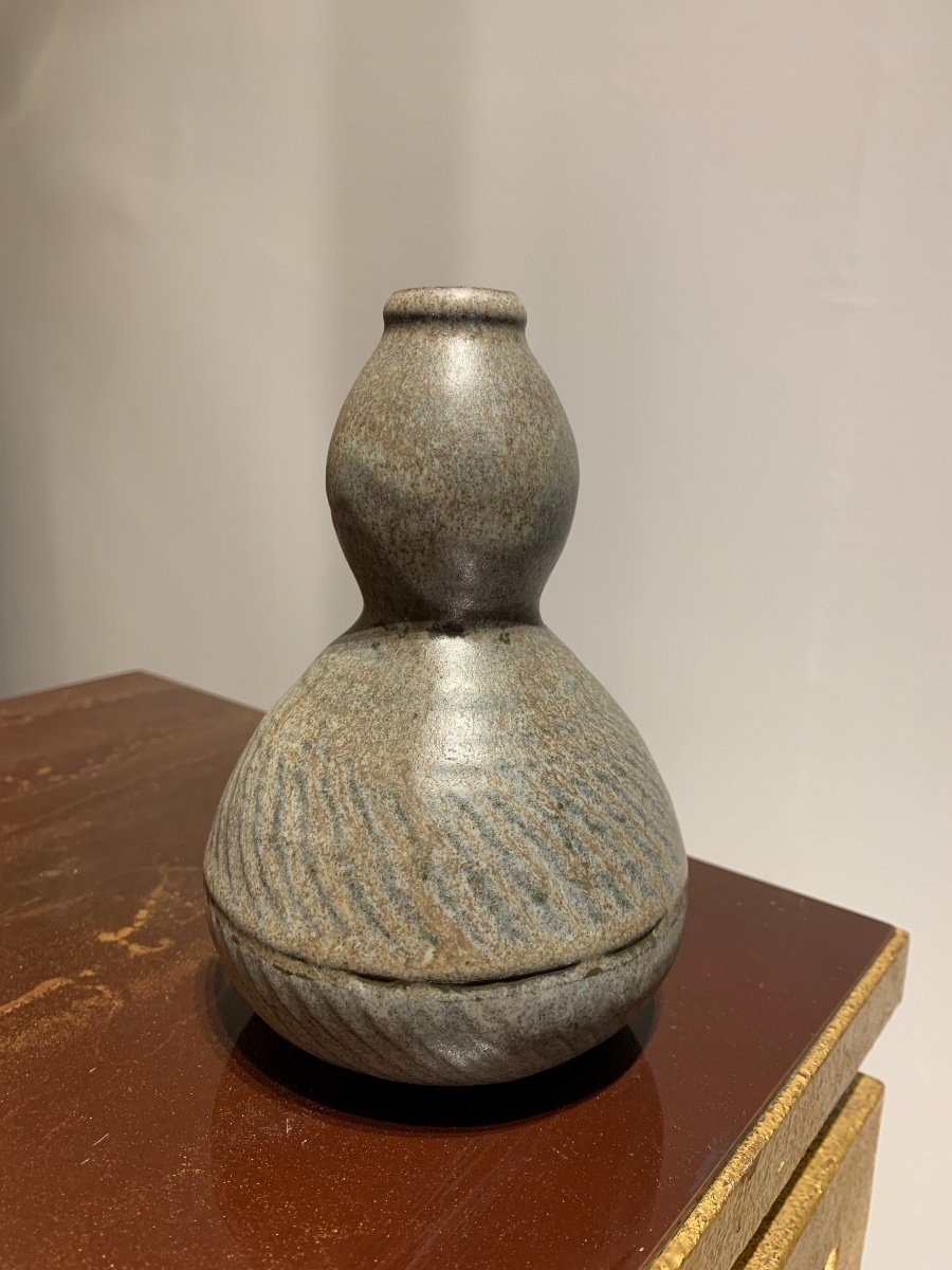 Vase Gourde En Grès émaillé Par Jeanneney.