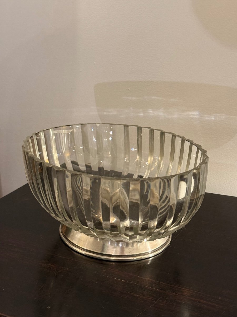 Christofle Crystal And Silver Cup, 19th Century.