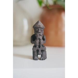 Ancient Thor Statuette Antique Lava Stone Nordic Iceland