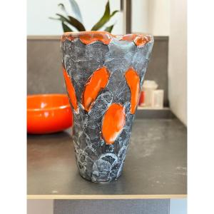 Vallauris Enameled Decorative Vase